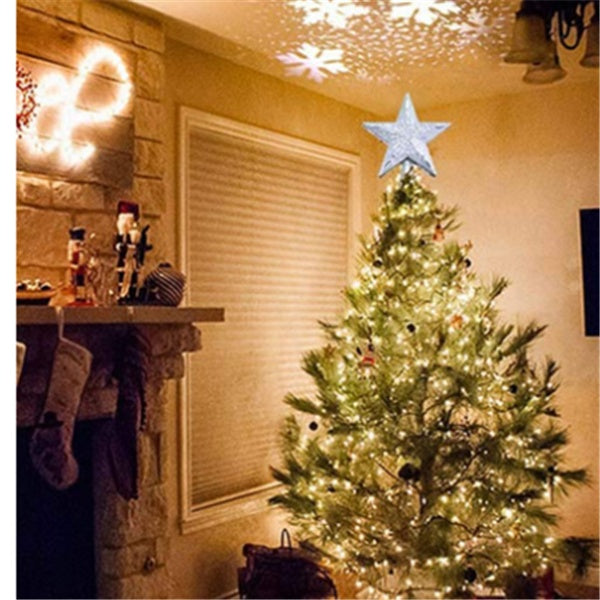 LED Star Snowflake Tree Top Projector
