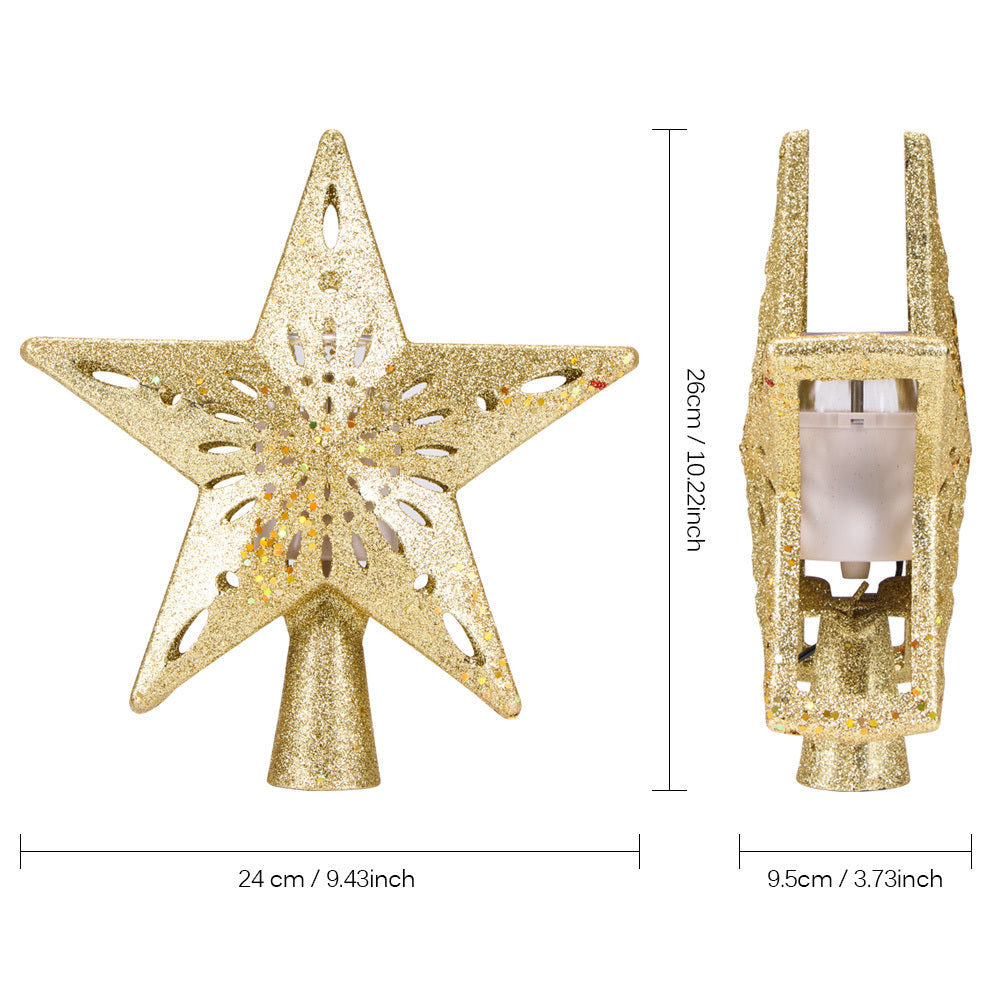 LED Star Snowflake Tree Top Projector