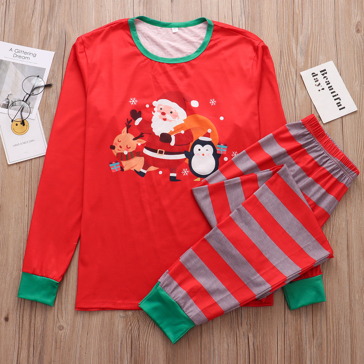 Cartoon Christmas Parent-Child Home Clothes
