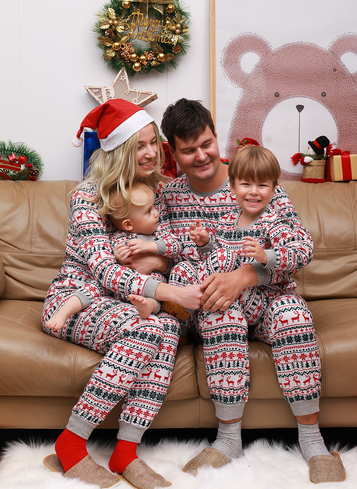 Plaid Patchwork Christmas Outfits for Families