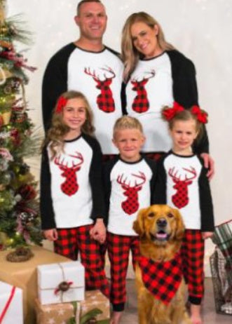 Cozy Plaid Patchwork Christmas Matching Outfits