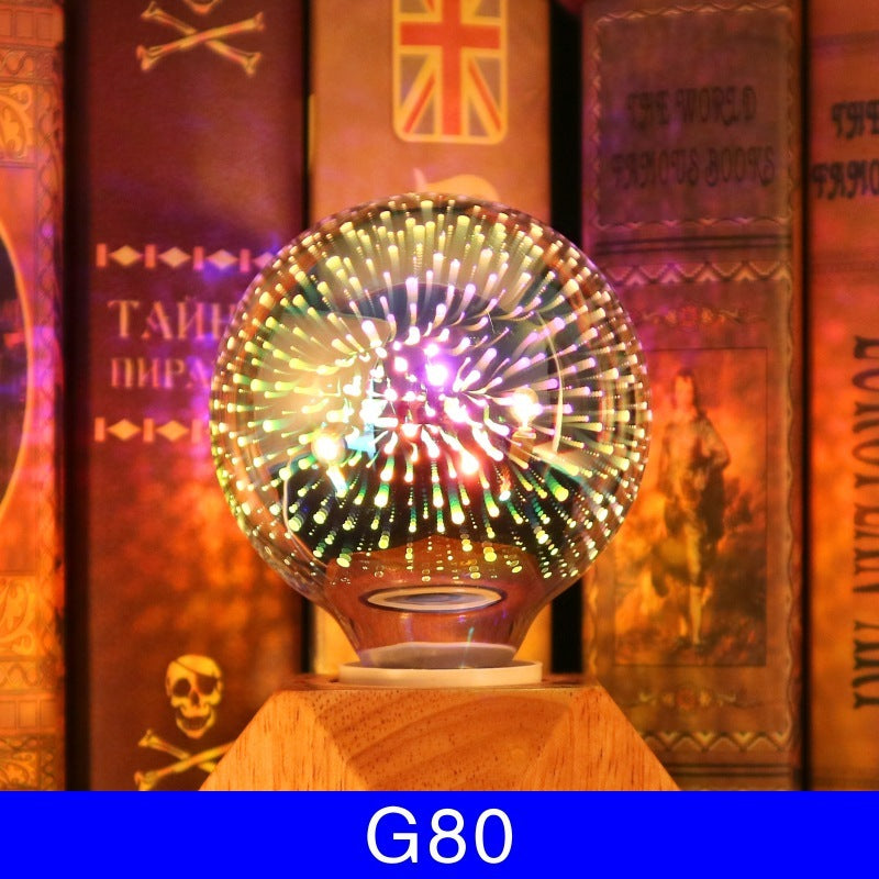 3D Feuerwerk Weihnachtsglühbirnen