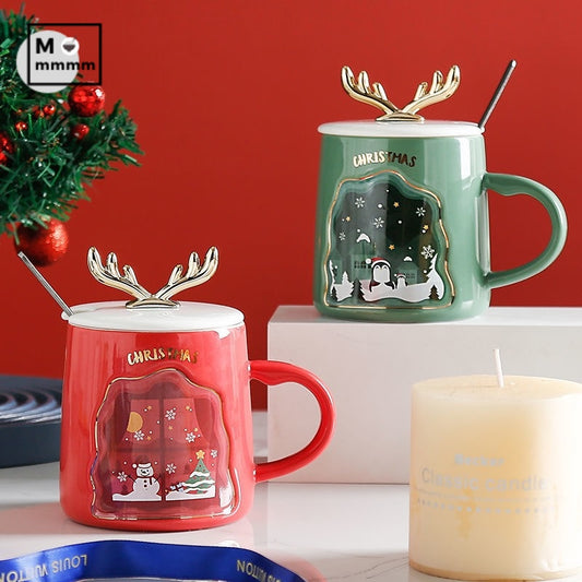 Merry Sips Ceramic Mug Set