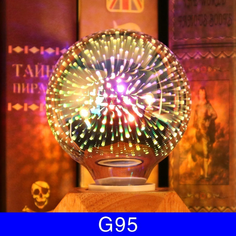 3D Feuerwerk Weihnachtsglühbirnen