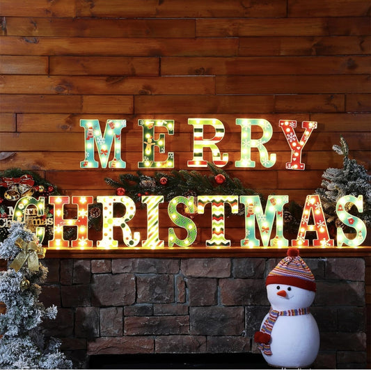 LED Merry Christmas Letter Lights