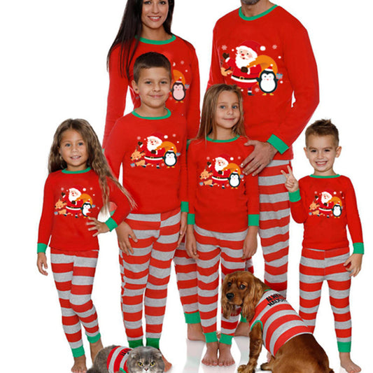 Cartoon Christmas Parent-Child Home Clothes