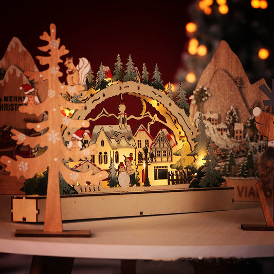 Enchanted Wooden Christmas Village